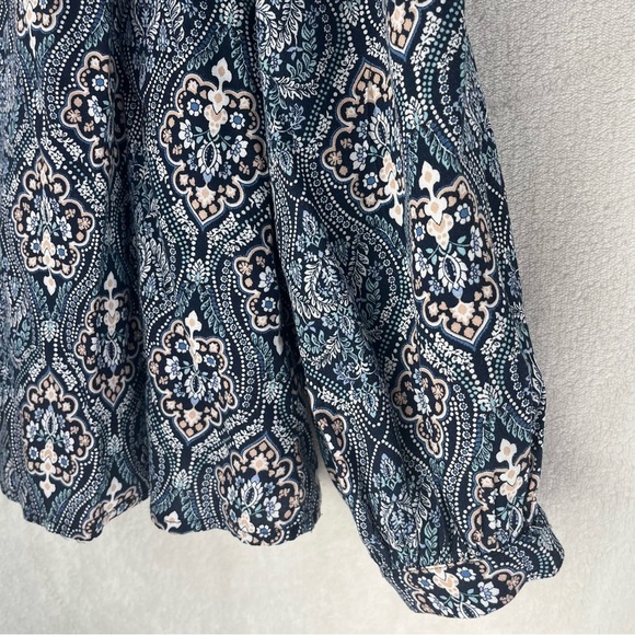 Savanna Jane Floral Embroidered Peasant Top Women’s Large Bohemian Fairycore - Picture 3 of 7